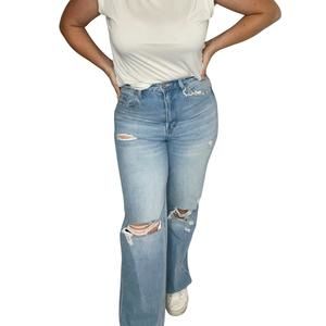 NEW VERVET BY FLYING MONKEY the classics vintage flare denim in light wash